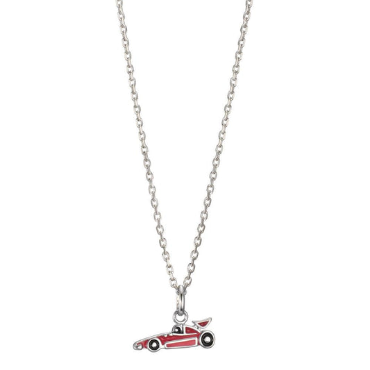 Chaînette avec pendentif Argent Rhodié Voiture de Course 38-40 cm