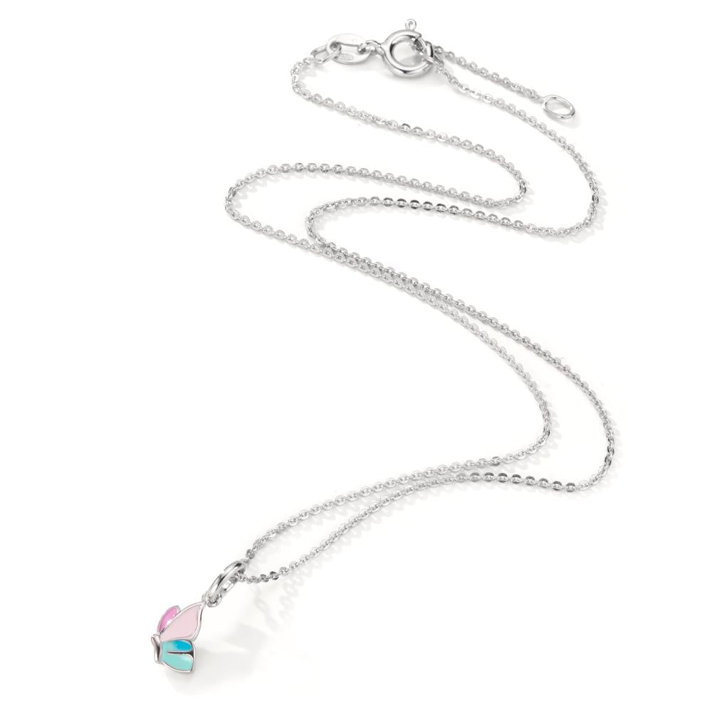 Collier Argent Rhodié Papillon 36-38 cm