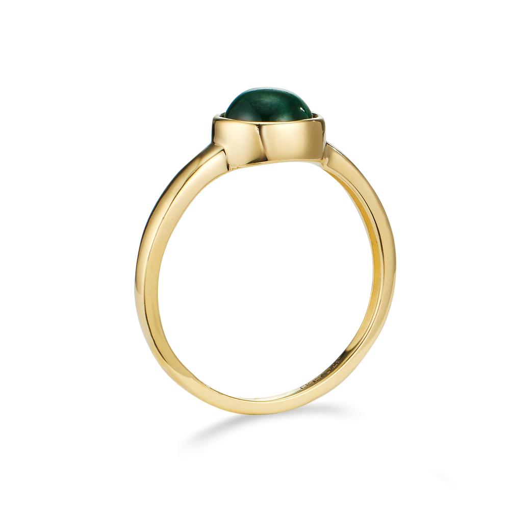 Anello Oro giallo 375/9K Malachite Ø7 mm