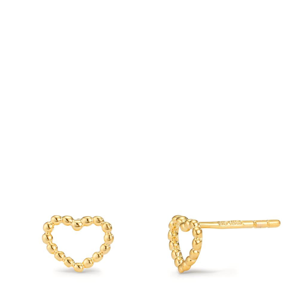 Clous d'oreilles Or jaune 9K Coeur Ø7.5 mm