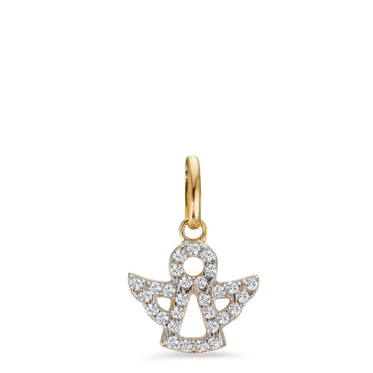 Pendentif Or jaune 9K Zircone Ange gardien