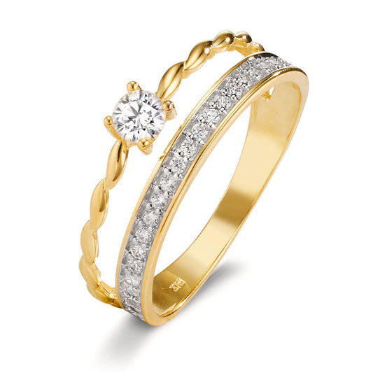 Fingerring 375/9 K Gelbgold Zirkonia