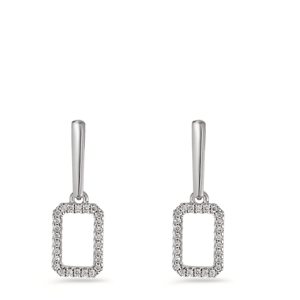 Orecchini Oro bianco 750/18 carati Diamante 0.14 ct, w-si