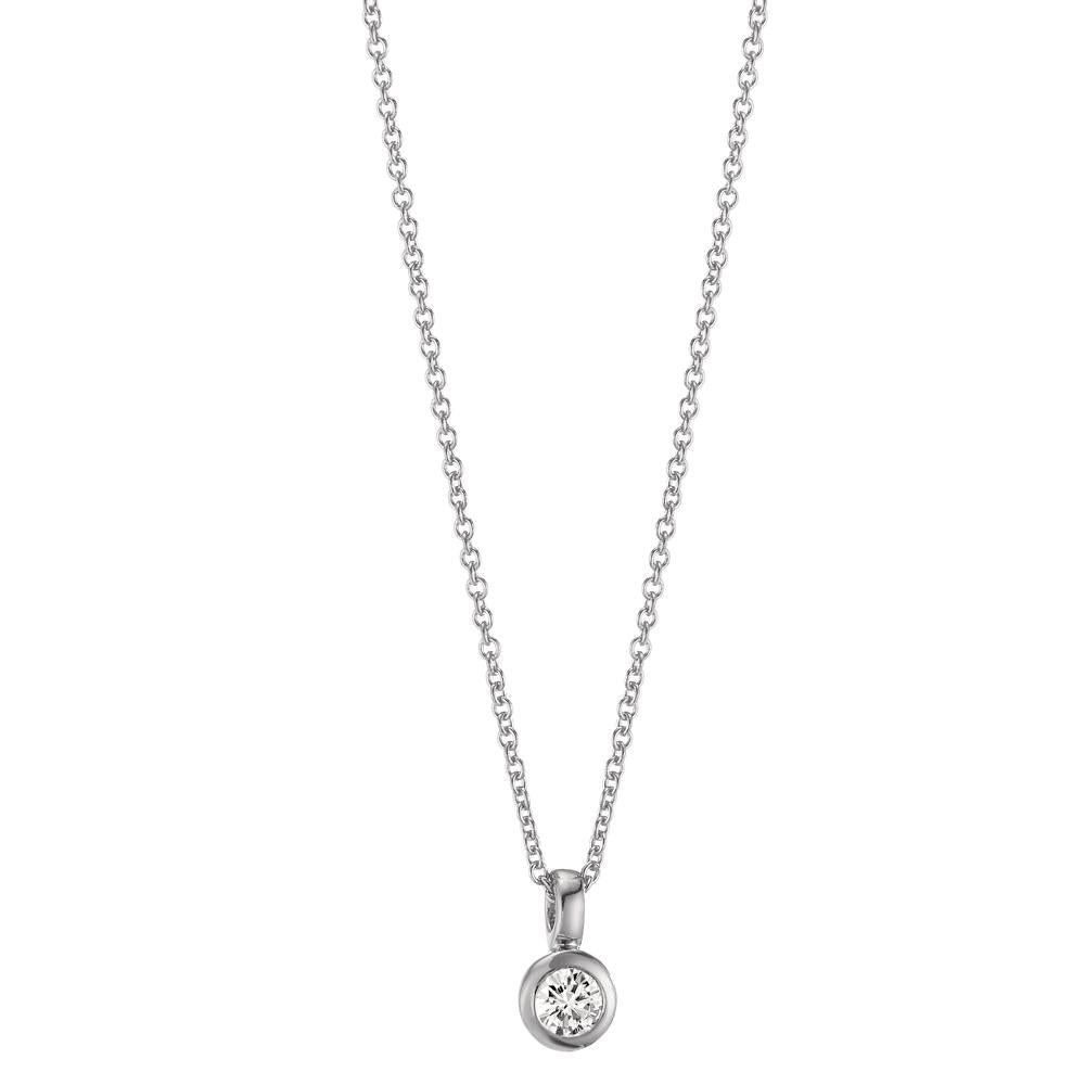 Collana Oro bianco 750/18 carati Diamante 0.05 ct, w-si 40-42 cm