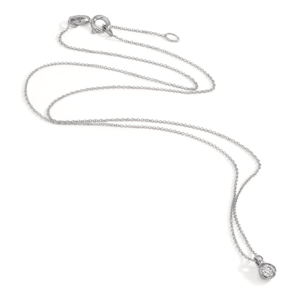 Collana Oro bianco 750/18 carati Diamante 0.05 ct, w-si 40-42 cm