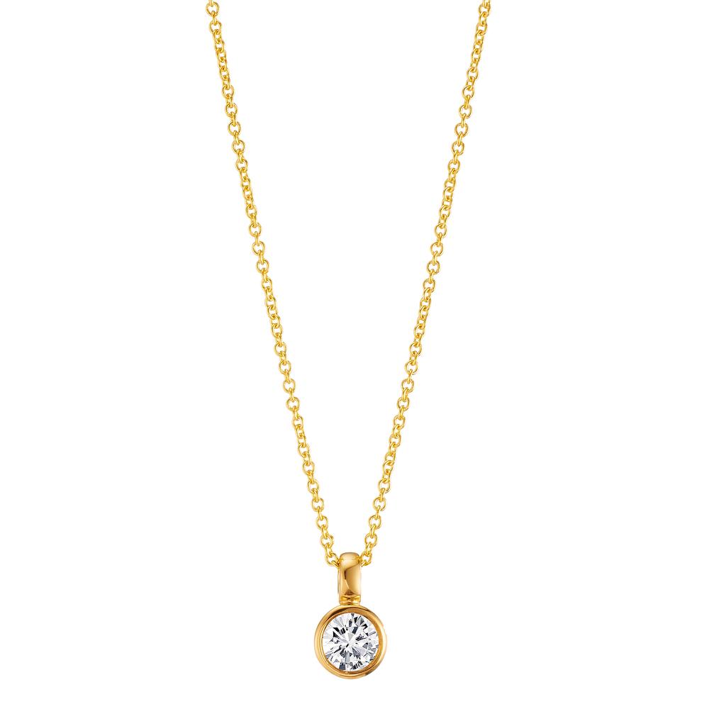 Collier Or jaune 18K Diamant 0.10 ct, w-si 40-42 cm