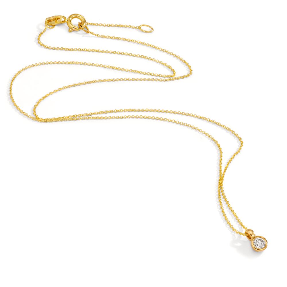 Collana Oro giallo 750/18 carati Diamante 0.10 ct, w-si 40-42 cm