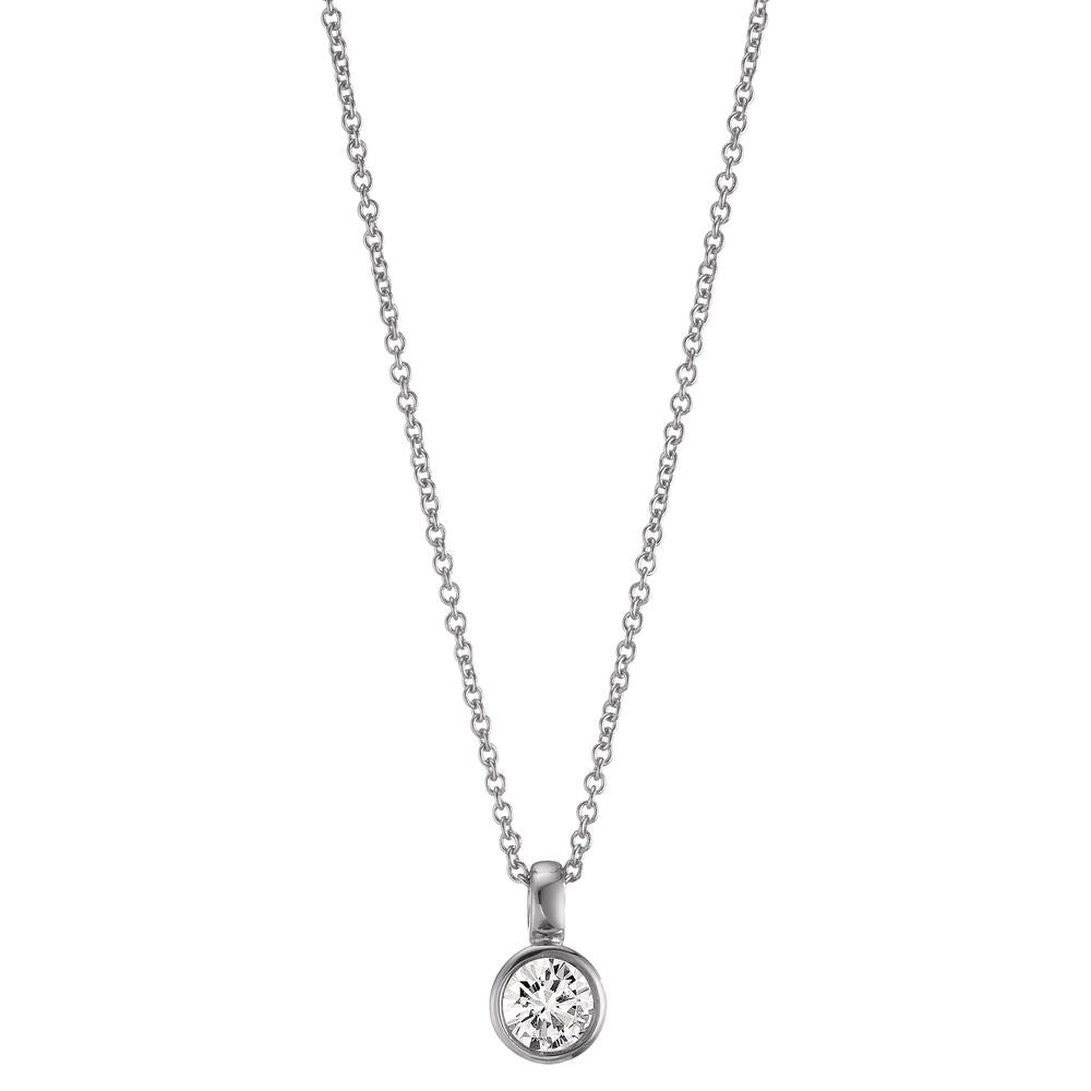 Collana Oro bianco 750/18 carati Diamante 0.10 ct, w-si 40-42 cm