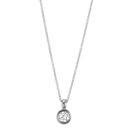 Collana Oro bianco 750/18 carati Diamante 0.15 ct, w-si 40-42 cm