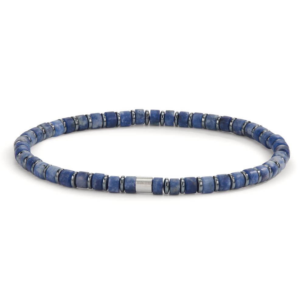 Bracelet Acier inoxydable Sodalite, Hématite 20 cm Ø4.5 mm