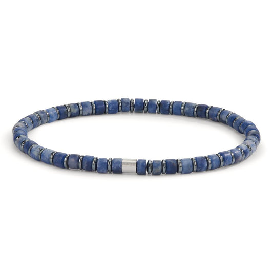 Bracciale Acciaio inossidabile Sodalite, Ematite 20 cm Ø4.5 mm