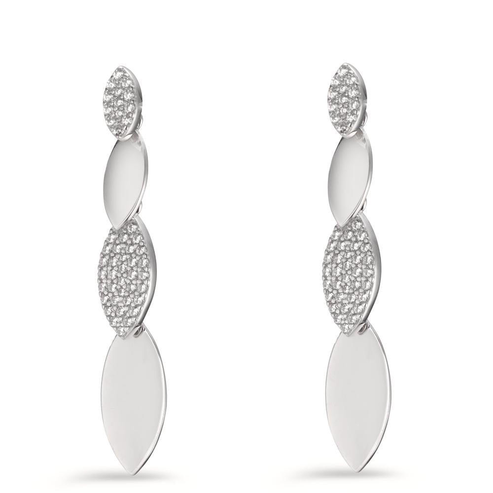 Pendant d'oreilles Argent Zircone Rhodié