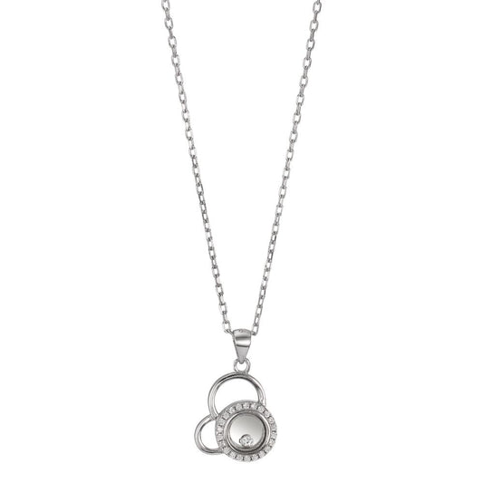 Collier Argent Zircone Rhodié 40-45 cm