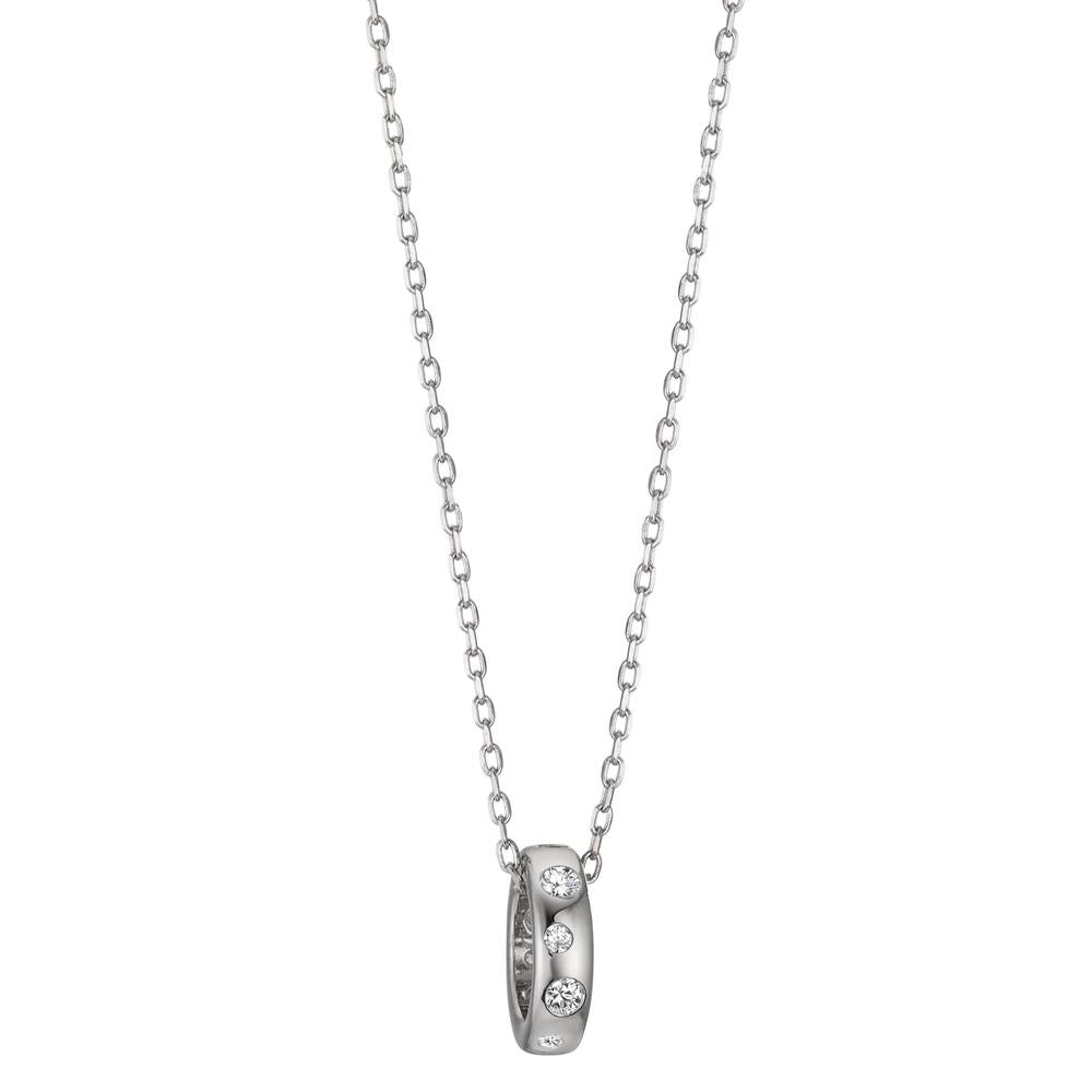 Collier Argent Zircone Rhodié 42-45 cm