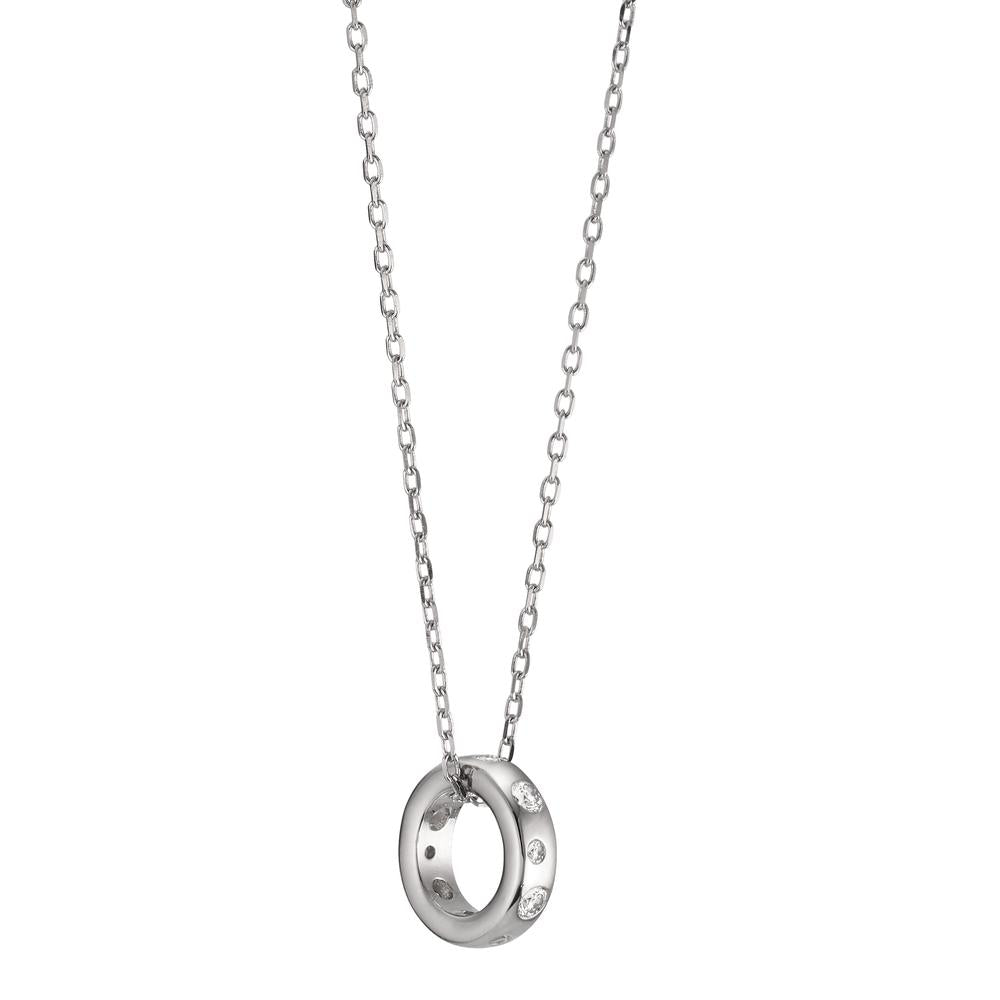 Collana Argento Zirconia rodiato 42-45 cm