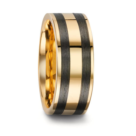 Partnerring 750/18 K Gelbgold, Carbon