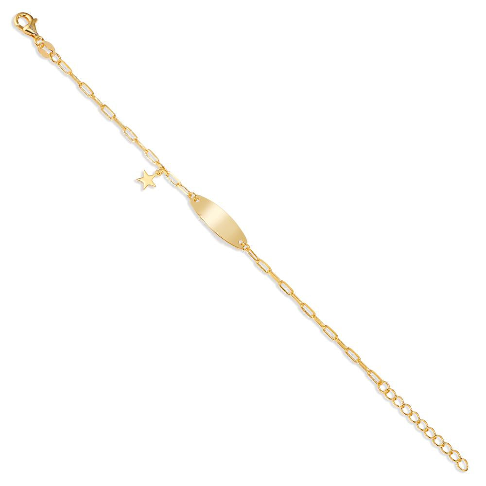 Bracciale con incisione Argento giallo dorato Stella 14-17 cm