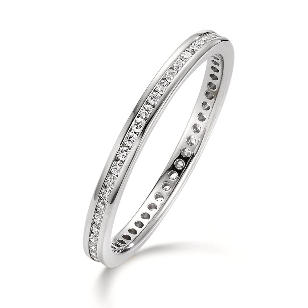 Anelli di memoria Platino 950 Diamante 0.25 ct, 50 pietra, w-si