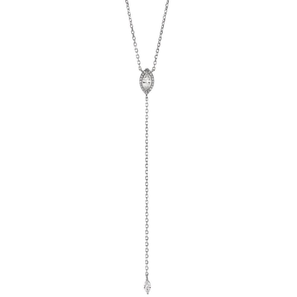 Collana Argento Zirconia rodiato 42-47 cm