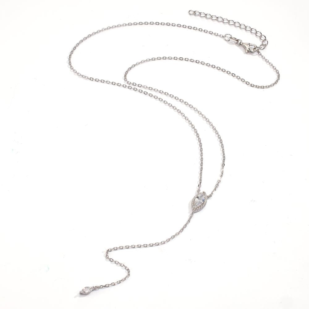 Collana Argento Zirconia rodiato 42-47 cm