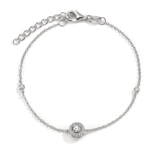 Bracciale Argento Zirconia rodiato 16-19 cm