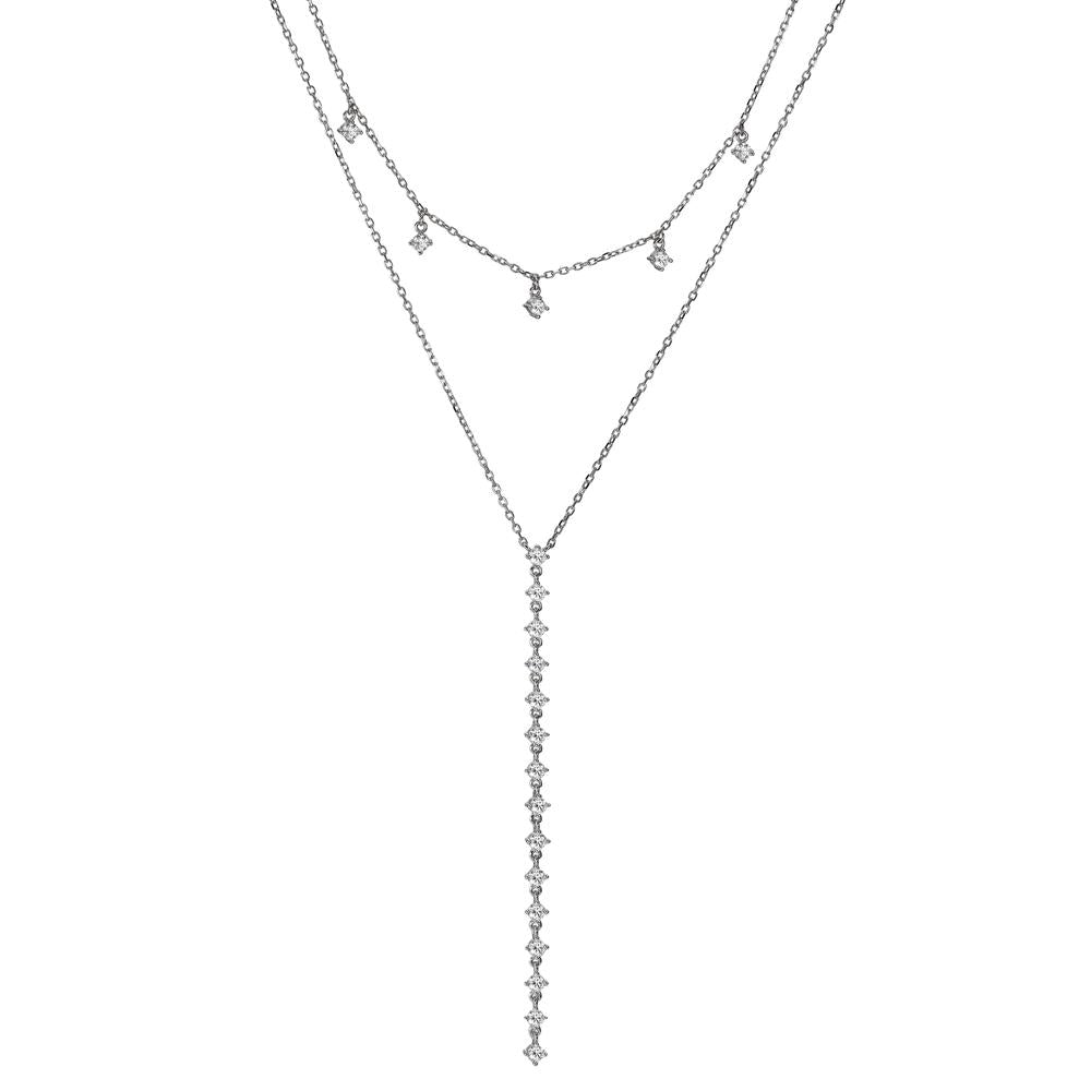 Collana Argento Zirconia rodiato 37-42 cm