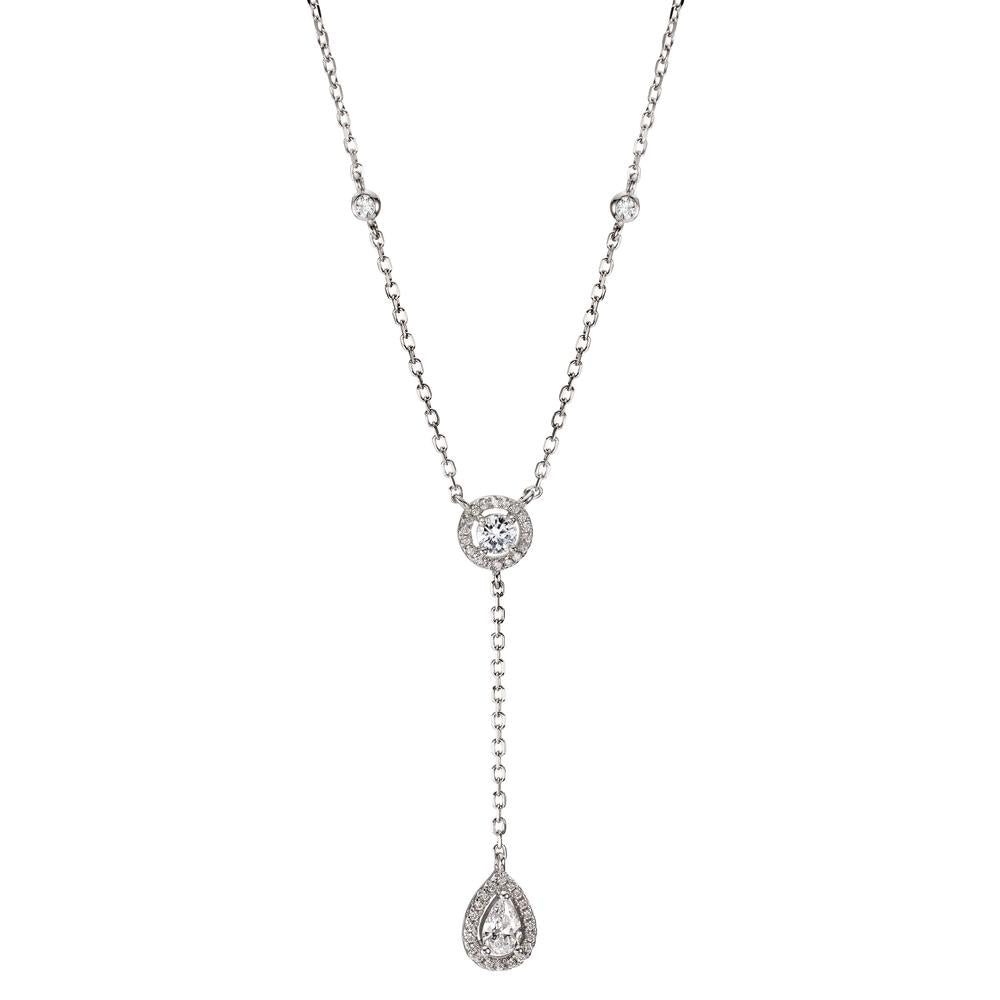 Collana Argento Zirconia rodiato 40-44 cm