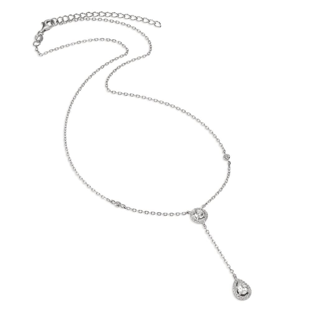 Collana Argento Zirconia rodiato 40-44 cm