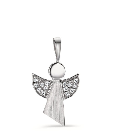 Pendentif Argent Zircone Rhodié Ange gardien