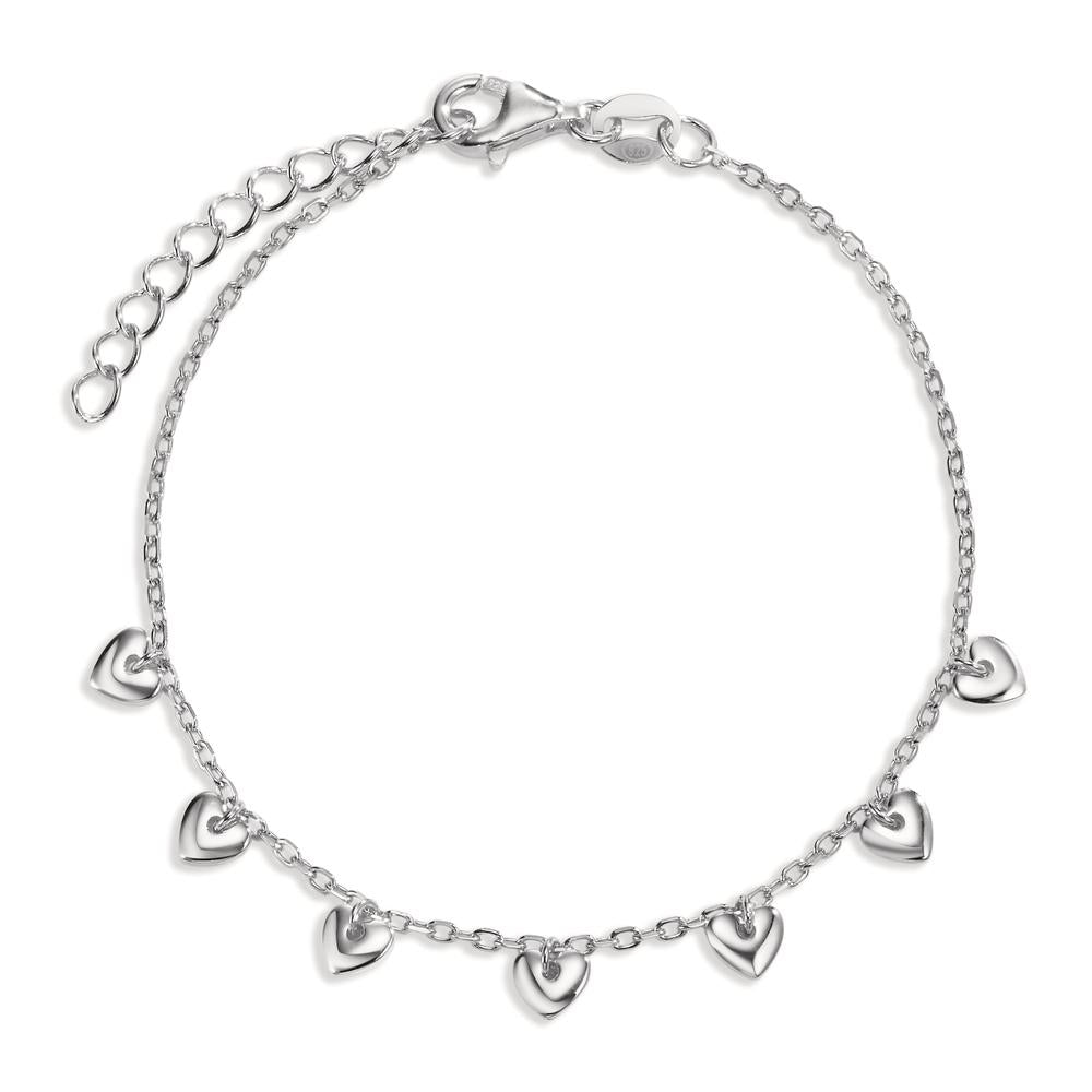 Bracciale Argento rodiato Cuore 16-19 cm