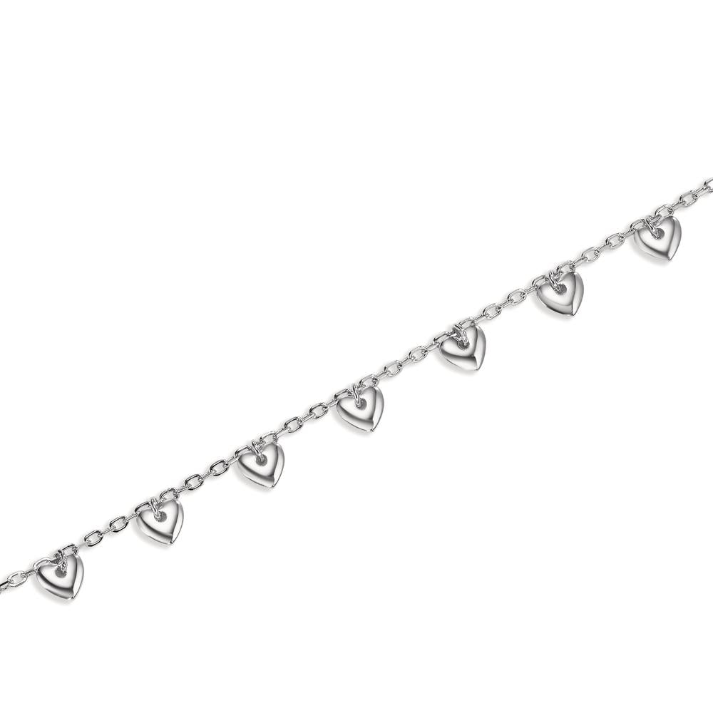 Bracciale Argento rodiato Cuore 16-19 cm