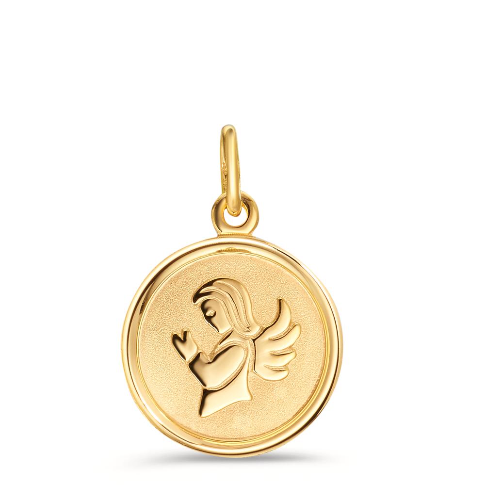 Pendentif Or jaune 9K Ange gardien Ø12 mm