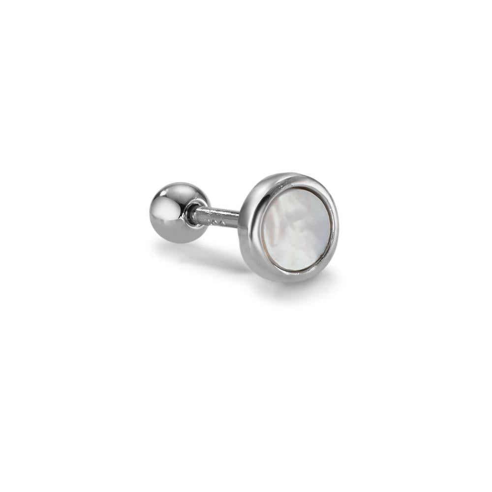 Piercing Argent Rhodié nacre Ø5 mm