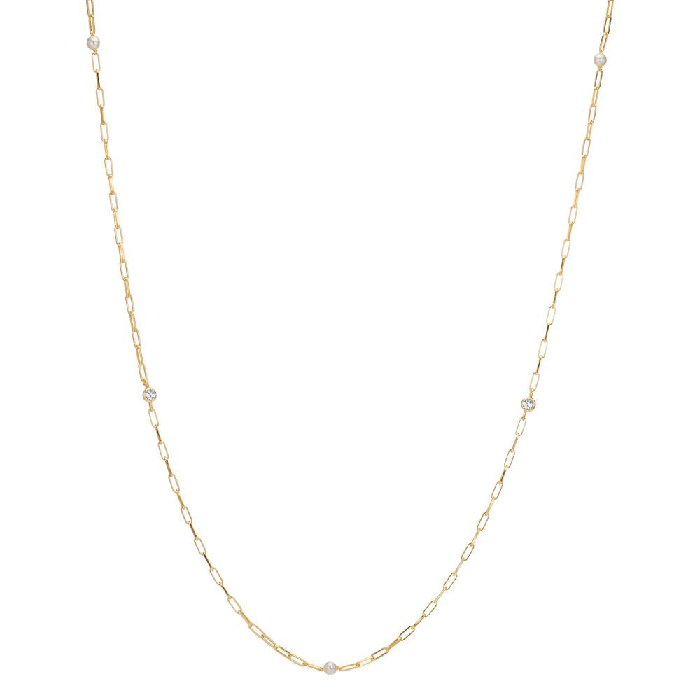 Collana Argento Zirconia 2 pietra giallo dorato 85 cm