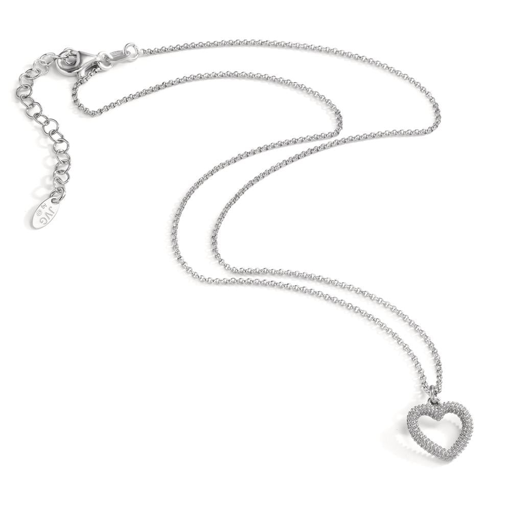 Collana Argento rodiato Cuore 40-44 cm