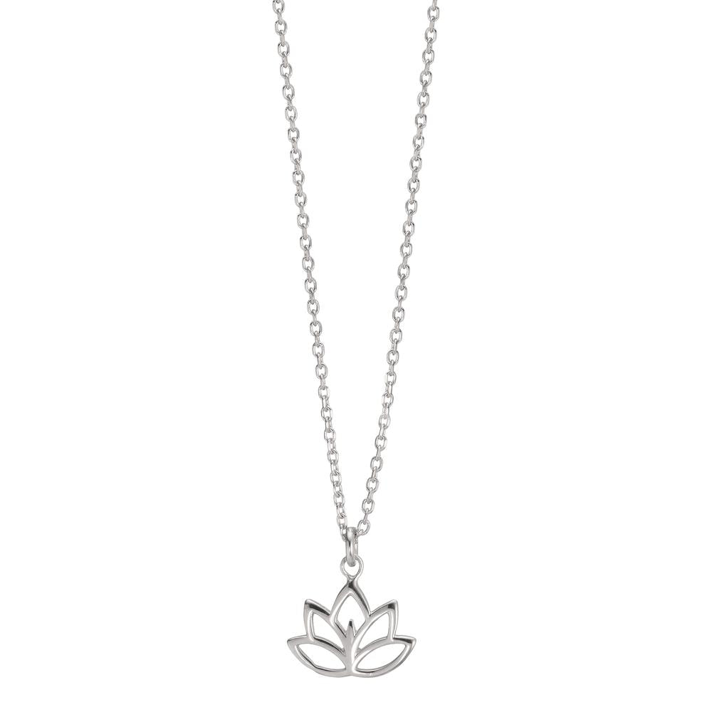 Collier Silber rhodiniert Lotusblume verstellbar