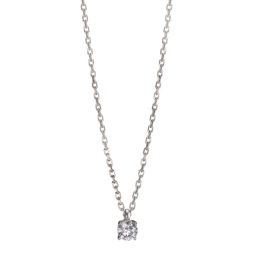 Collana Argento Zirconia rodiato 40-45 cm