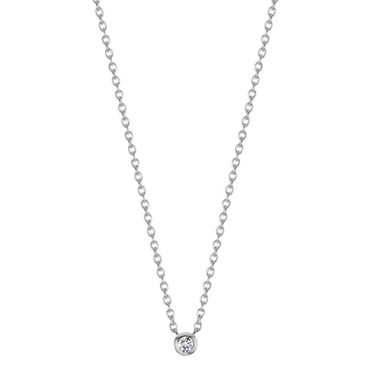 Collana Argento Zirconia rodiato 40-45 cm