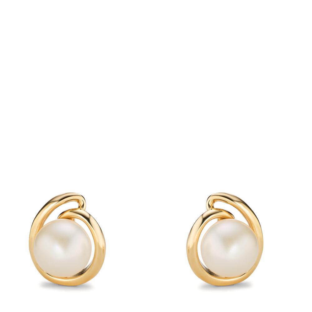 Clous d'oreilles Or jaune 14K perle d'eau douce