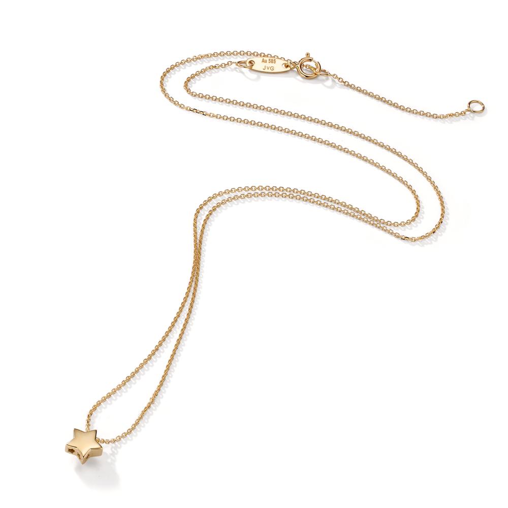 Collier 585/14 K Gelbgold Stern verstellbar