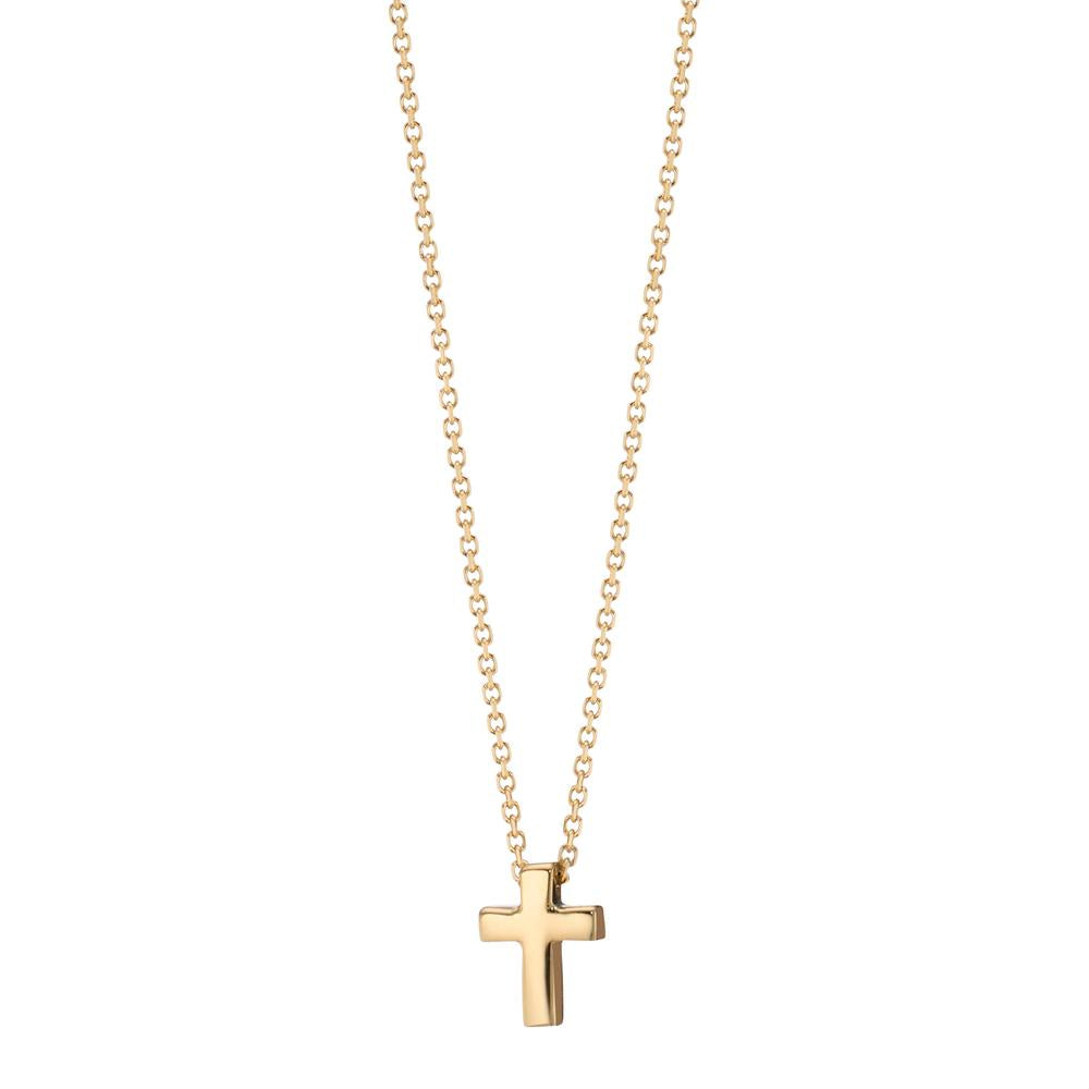 Collier 585/14 K Gelbgold Kreuz verstellbar