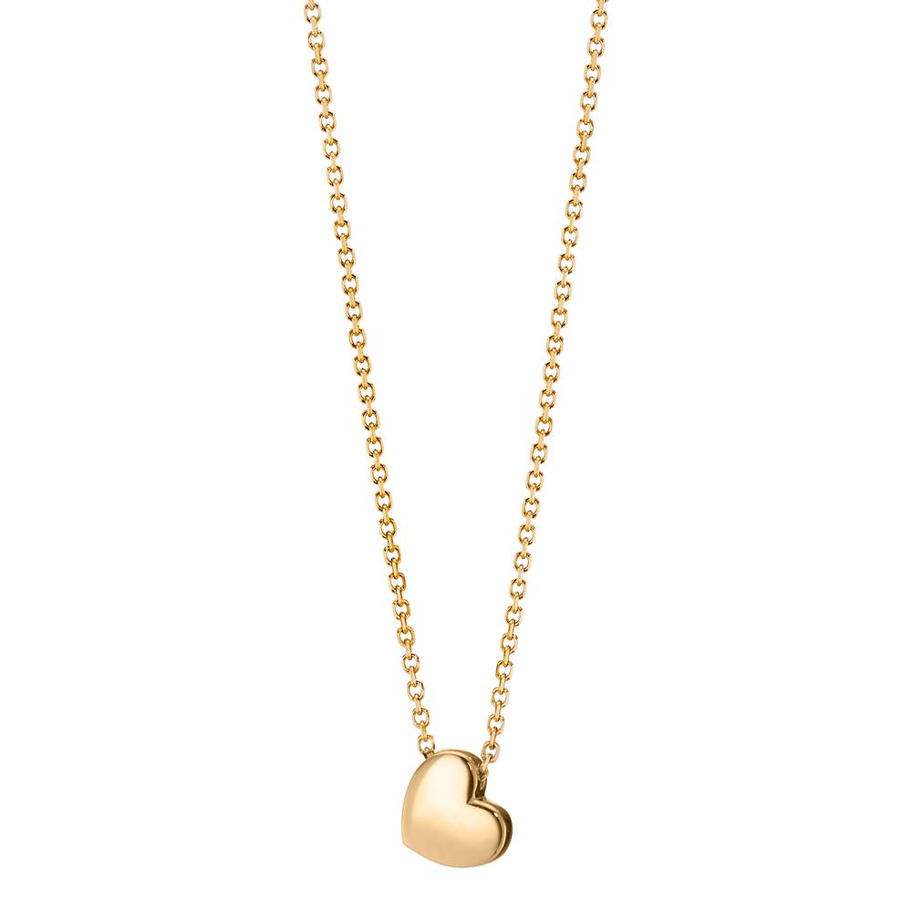 Collier 585/14 K Gelbgold Herz verstellbar