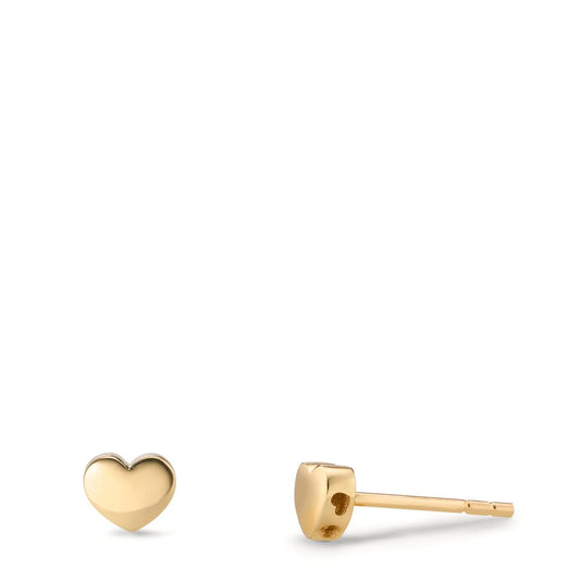 Clous d'oreilles Or jaune 14K Coeur Ø4.5 mm