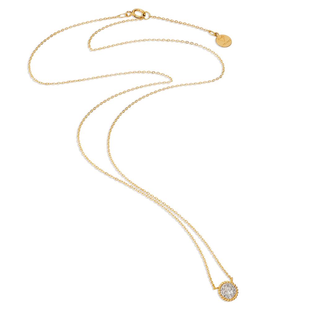 Collana Oro giallo 750/18 carati Diamante 0.059 ct, w-si 40-42 cm