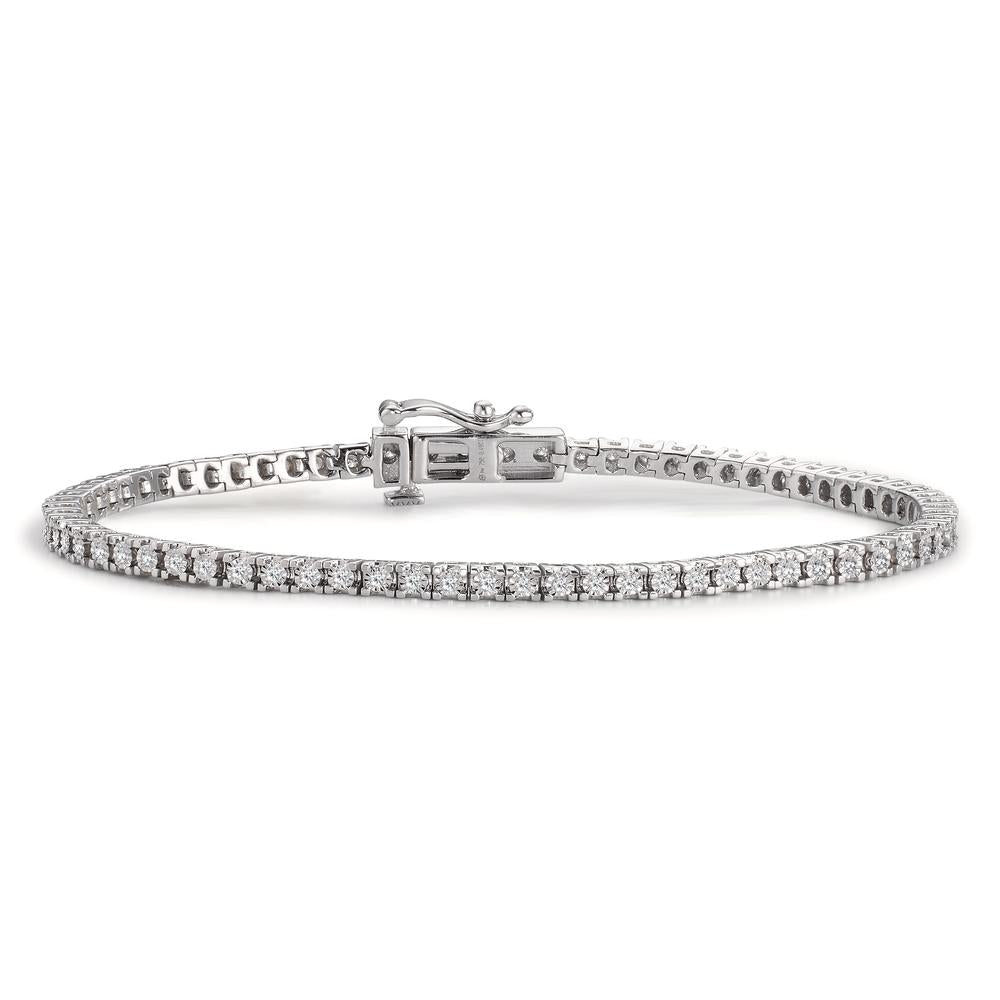 Bracciale Oro bianco 750/18 carati Diamante 0.49 ct, 71 pietra, w-si 17 cm