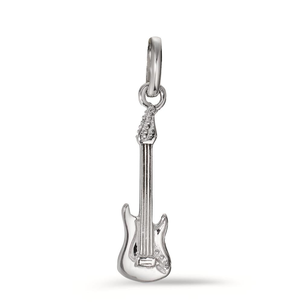 Pendentif Argent Rhodié Guitare