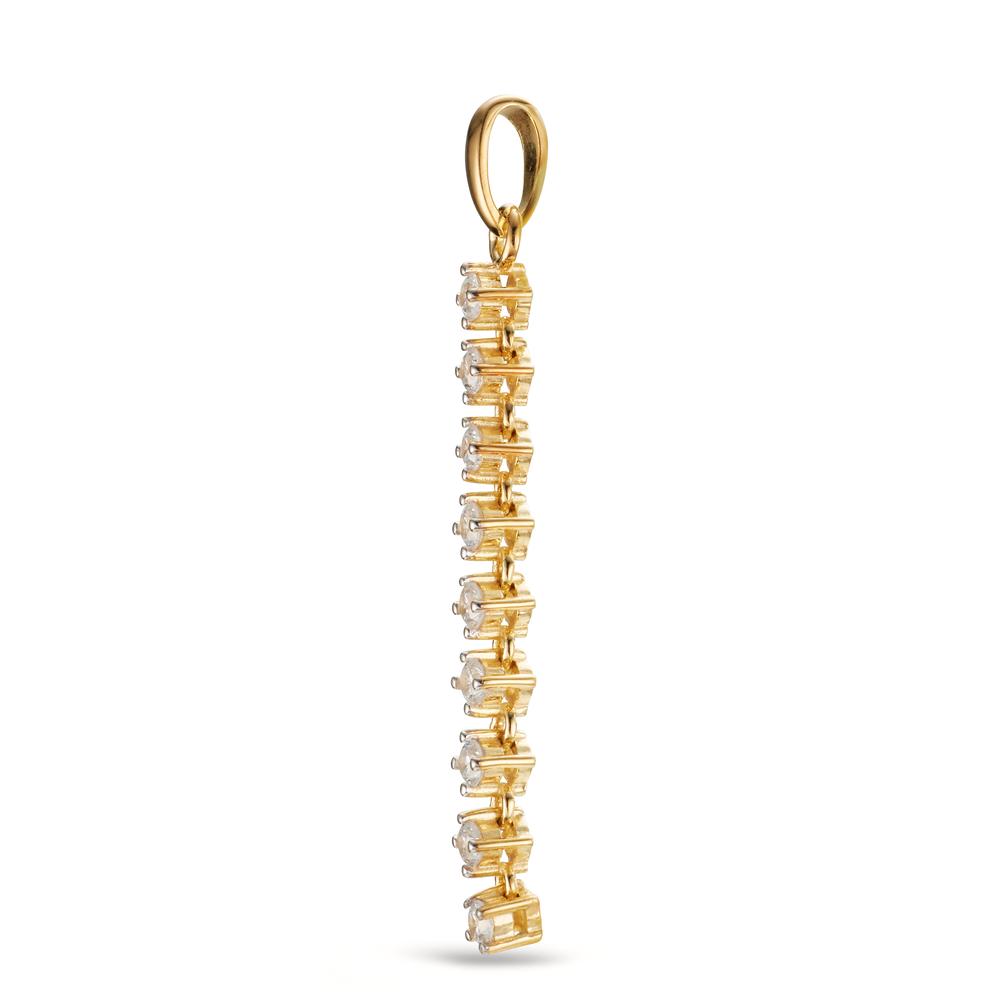 Pendentif Or jaune 9K Zircone 9 Pierres