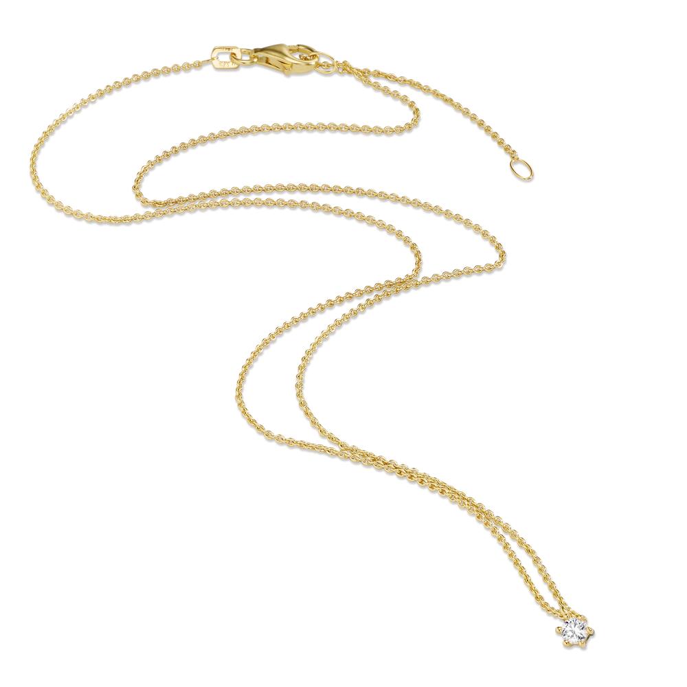 Collana Oro giallo 375/9K Zirconia 42-45 cm Ø3.5 mm