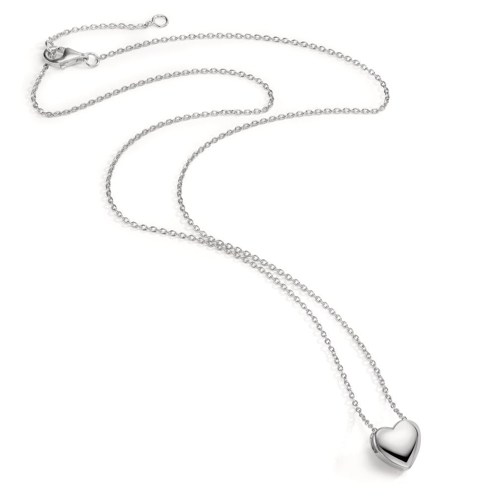 Collier Argent Rhodié Coeur 42-45 cm