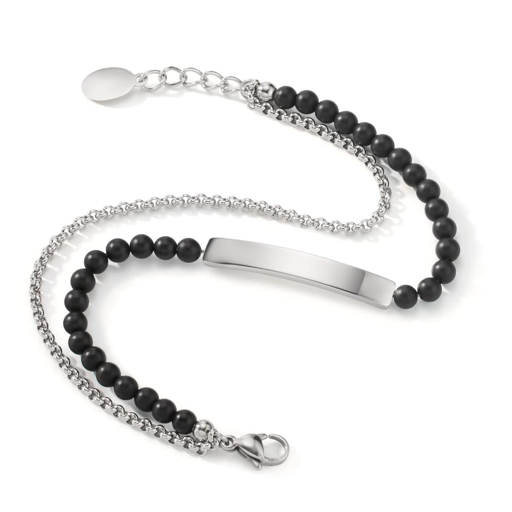 Bracciale con incisione Acciaio inossidabile Agata 18-20 cm Ø4 mm